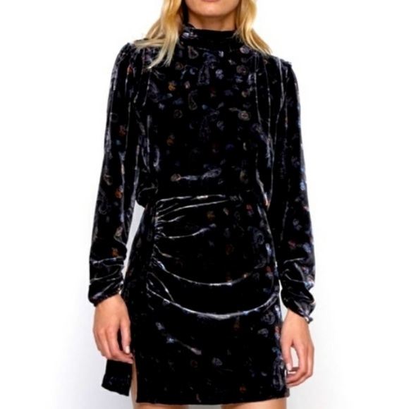 Zara Velvet Paisley Dress - Picture 7 of 10